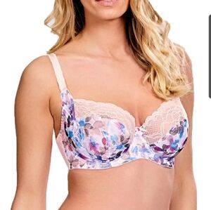 Panache Jasmine Floral Underwire Unpadded Bra Style 6951 Size 28G